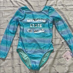 Girls long sleeve bathing suit NWT
